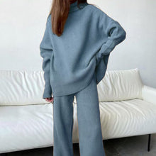 Ruth | Zweiteilige Sets Herbst Winter Homewear – Hellblau