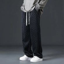 Julian | Stylische Jogginghose mit Karomuster – Schwarz