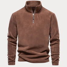 COUTURE™ FLEECEPULLOVER MIT REIßVERSCHLUSS – Braun