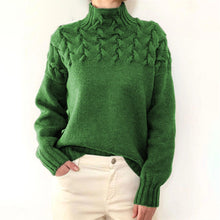 Damen Rollkragen Strickpullover | Winter – Grün