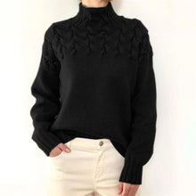 Damen Rollkragen Strickpullover | Winter – Schwarz