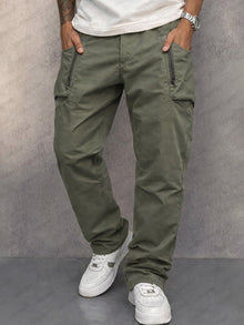 Ricky | Bequeme Baumwoll-Cargohose für Herren – Armeegrün