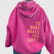 Sophie | Oversize-Hoodie mit Print – Dunkelrosa