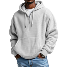 Mackenzie - Langärmeliger Hoodie Mit Waffelstrickmuster – Weiß