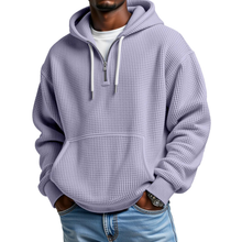 Mackenzie - Langärmeliger Hoodie Mit Waffelstrickmuster – Hellviolett