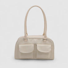 Kompakte Damen Schultertasche – Vegan Leder & Alltagstauglich – Weiß