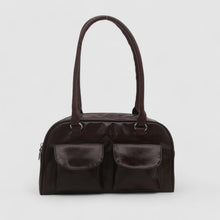 Kompakte Damen Schultertasche – Vegan Leder & Alltagstauglich – Braun