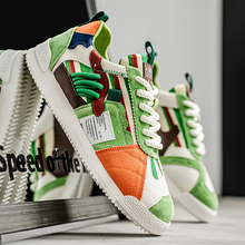 Edwardo - Fragment Retro Turnschuhe – Grün