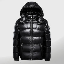 Neue Glänzende Damen Daunenjacke – Schwarz