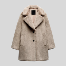 Damen Winter Teddy Mantel | Warme – Beige