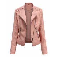 STELLA -Lederjacke für Damen – Rosa
