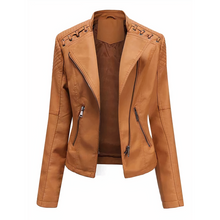 STELLA -Lederjacke für Damen – Hellbraun