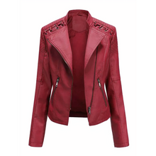 STELLA -Lederjacke für Damen – Rot