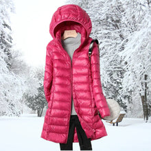 Henriette – Ultraleichte Daunen Herbst Jacke – Fuchsia