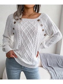 Hochwertige gestrickte Pullover für Damen - Weich & Elegant – Weiß