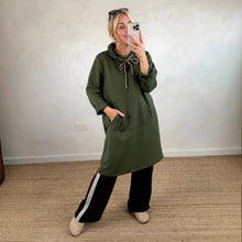 Dalen™ Hoodie im Kleidstil mit Urbanem Design – Grün