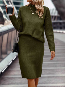 Teli | 2-Teiliges Set aus Pullover und Rock – Grün