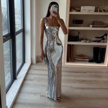 Glitzerndes Abendkleid für besondere Anlässe – Silber