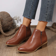 Rita | Damen Frühlings Lässige Ankle Boots Mit Seitlichem Reißverschluss – Braun