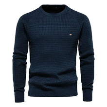 Falk | Pullover mit Karomuster – Dunkelblau