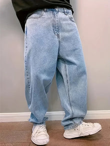 Herren Baggy Jeans | Übergröß – Hellblau