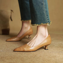 Samra – Pumps Aus Echtem Leder – Aprikose