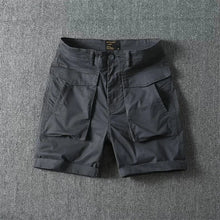 Shakal – Elegante Fracht-Kurzhosen – Grau