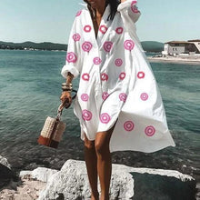 Ysolde - Stilvolles, bequemes Sommerkleid – Rosa Druck