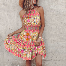 Tanya - Schickes Sommer Boho Neckholder Maxikleid – Rosa