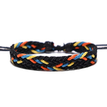 Gjergj – Modisches Seilarm Band – Schwarz