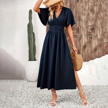Liriane | Schmeichelhaftes Midi-Kleid – Marineblau