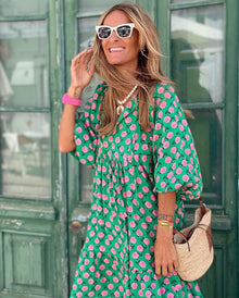 Fleur | Boho Maxikleid – Minzgrün