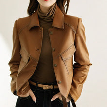 Elegante Lederjacke - Silvana – Braun