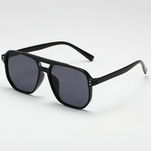 Unisex Vintage Sonnenbrille | Quadratisches Design – Schwarz