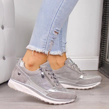 Damen Freizeitschuhe | Orthopädische Komfort-Sneaker | Atmungsaktiv & Rutschfest – Grau