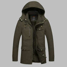 Warme Wasserdichte Herren Winterjacke - ArcticShield – Olivgrün