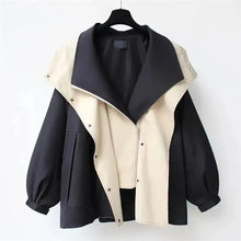 Stylischer Damen-Trenchcoat mit abnehmbarem Kragen – Übergangsjacke im modernen Design – Schwarz
