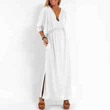 Mariah - Klassisches Maxi-Kleid – Weiß