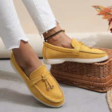Loafer aus Wildleder mit Quasten - Wendy – Gelb