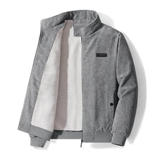 Udo - Cordjacke mit Fleecefutter – Grau