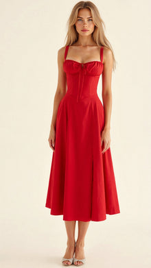 ScarlettAura™ – Elegantes Sommerkleid für Hochzeiten und besondere Anlässe – Rot