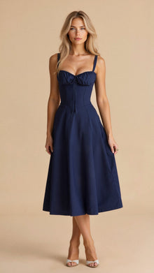 ScarlettAura™ – Elegantes Sommerkleid für Hochzeiten und besondere Anlässe – Marineblau