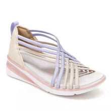 Barbara - Schicke Bequeme Damen Keilsandalen – Lila