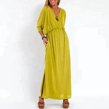 Mariah - Klassisches Maxi-Kleid – Gelb (Fast ausverkauft)