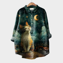 VIVIANA | Oversized-Bluse mit Aquarellkatzen und fröhlichem Komfort für jeden Moment – Kategorie 5