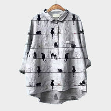 VIVIANA | Oversized-Bluse mit Aquarellkatzen und fröhlichem Komfort für jeden Moment – Kategorie 2