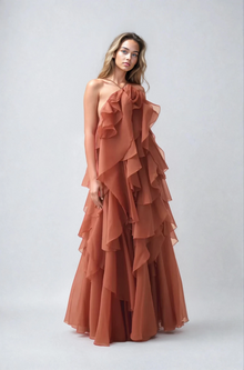 LIVORA – Maxikleid – Korallenlehm