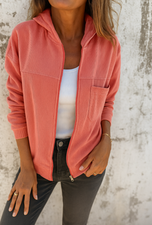 Lieve | Frühlingsjacke mit Reißverschluss – Rot
