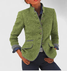 Alina | Damen Formeller Cardigan mit Knopfleiste – Grün