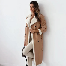 Kyla | Flauschiger Wintermantel mit Fleecefutter für Damen – Aprikose